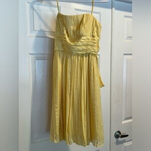 Yellow silk BCBG cocktail dress | Size 2